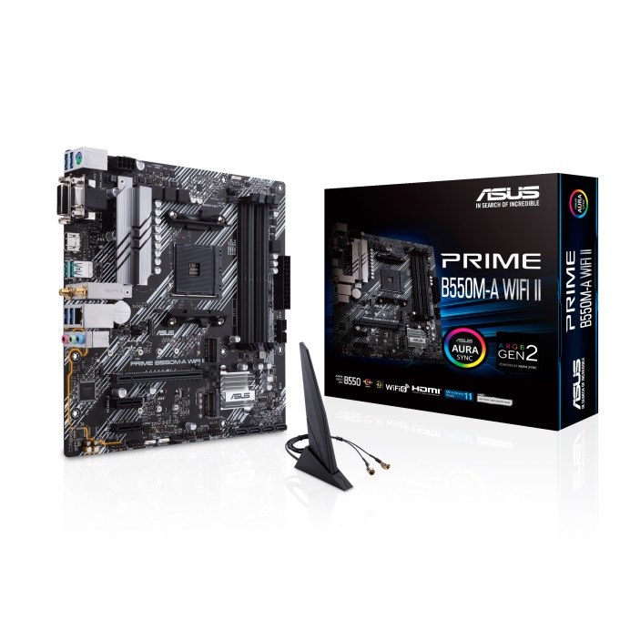 ASUS AMD B550M PRIME B550M-A WIFI II (Ryzen AM4) Micro-ATX Motherboard