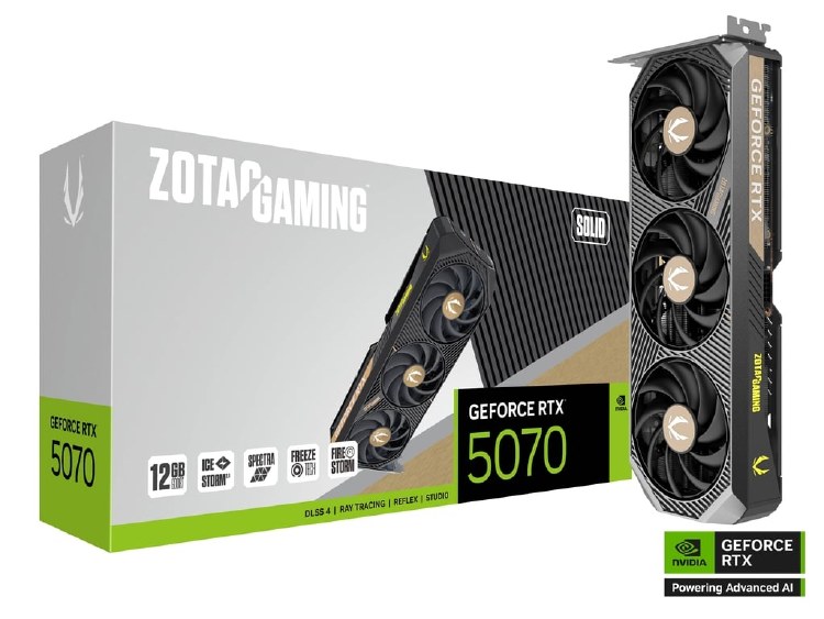 ZOTAC GeForce RTX 5070 SOLID 12GB GDDR7 ZT-B50700D-10P