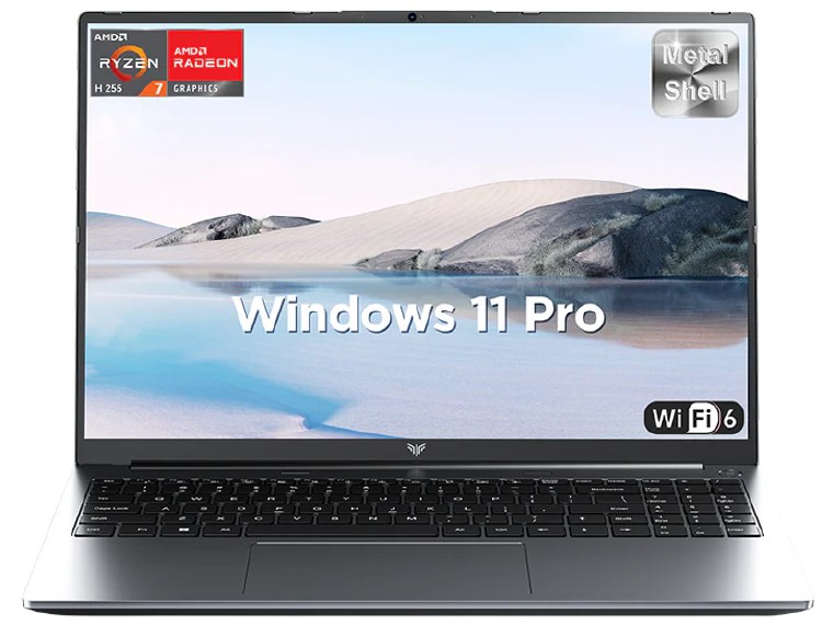 PRE-OWNED: Kaigerr RX16 - AMD Ryzen 7 255, AMD Radeon 780M, 16GB DDR5 RAM, 512GB NVMe SSD, 16" 1920 x 1200, Windows 11 Pro, 3 Month Warranty