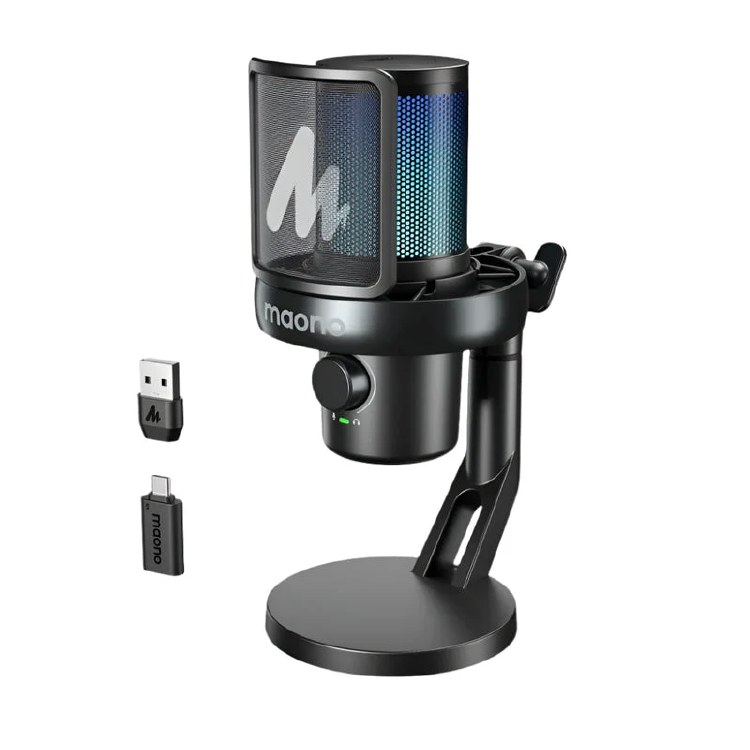 MAONO DM40 Pro USB/Wireless Gaming Desktop Microphone (Black)