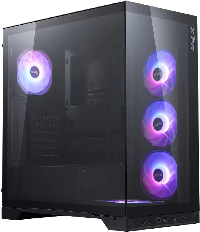 XPG INVADER X Mid-Tower PC Chassis BLACK with 5*ARGB FANS
