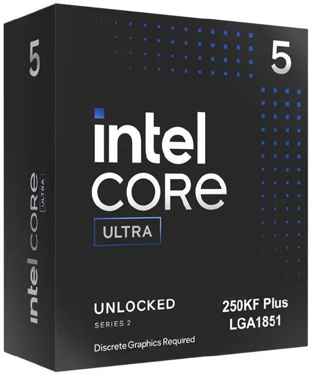 Intel Core Ultra 5 250KF - LGA 1851, 30MB cache, up to 5.3GHz, No Cooler Included
