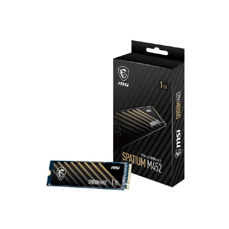 MSI SPATIUM M452 1TB PCIe Gen4x4 NVMe 3D NAND Read - 5Yrs