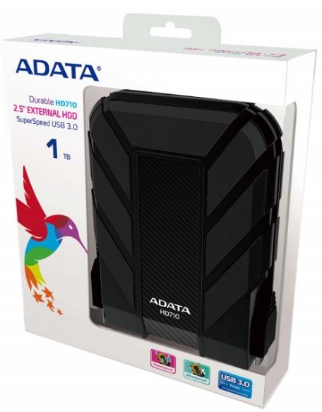 1TB ADATA HD710 EXTERNAL HDD RUGGED BLACK - MEX-A-HD710-1BK