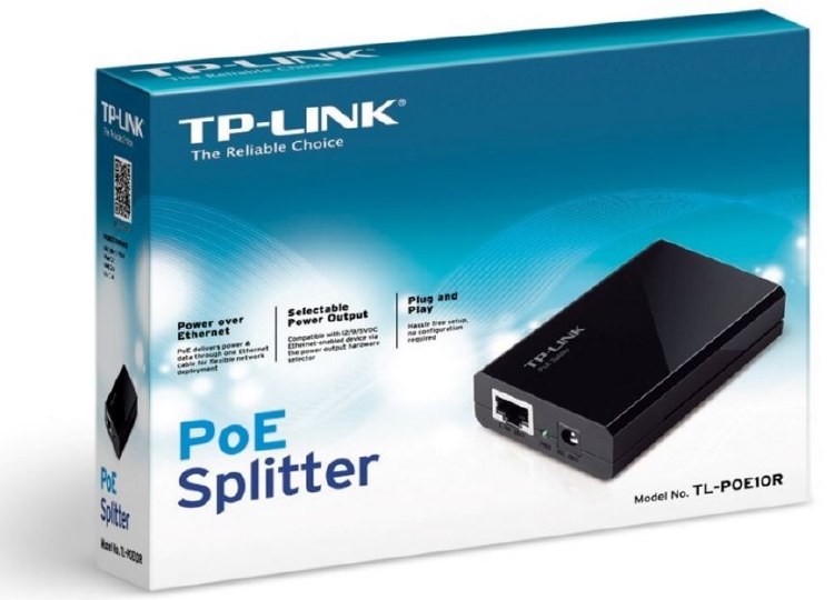 TP-LINK PoE Receiver Adapter, IEEE 802.3af, up to 100m, 5V/12V power output - TL-POE10R