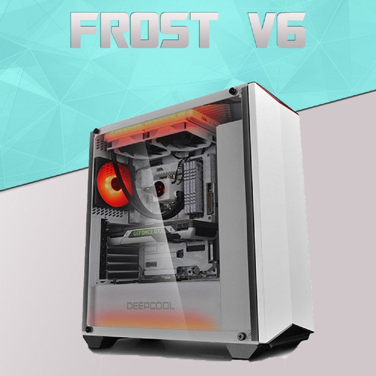 TECS FROST V6 WHITE GAMING PC, INTEL CORE i7 9700F, 240mm AIO WATER COOLER, MSI B360M MORTAR TITANIUM, 16GB DDR4 3200MHz RGB RAM, RTX 2070 SUPER GALAX 8GB, 512GB NVMe SSD, 2TB HDD, 750W PSU, PCIE WIFI, DEEPCOOL EARLKASE WHITE, WINDOWS 10 HOME 64BIT