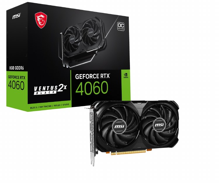 MSI Geforce RTX 4060 VENTUS 2X BLACK - 8GB GDDR6X