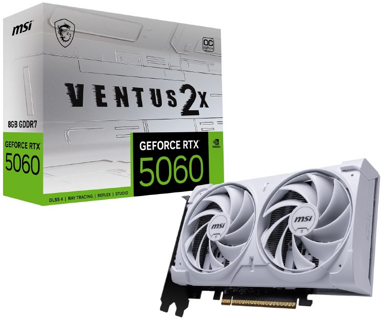 MSI GeForce RTX 5060 8G VENTUS 2X OC WHITE