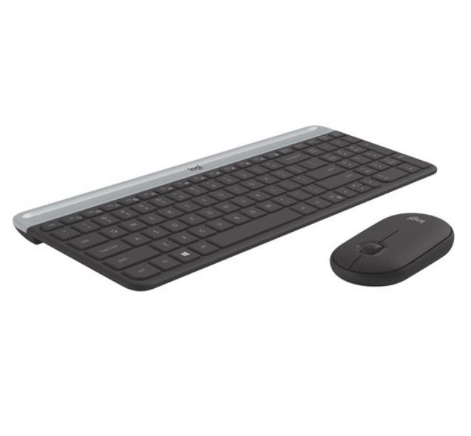 Logitech MK470 Slim Wireless Keyboard Mouse Combo Nano Receiver 1 Yr Warranty - Black