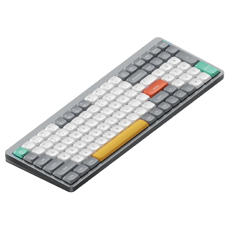 Nuphy Air96 V2 Low-Profile QMK/VIA Wireless Mechanical Keyboard (Grey) (Brown)
