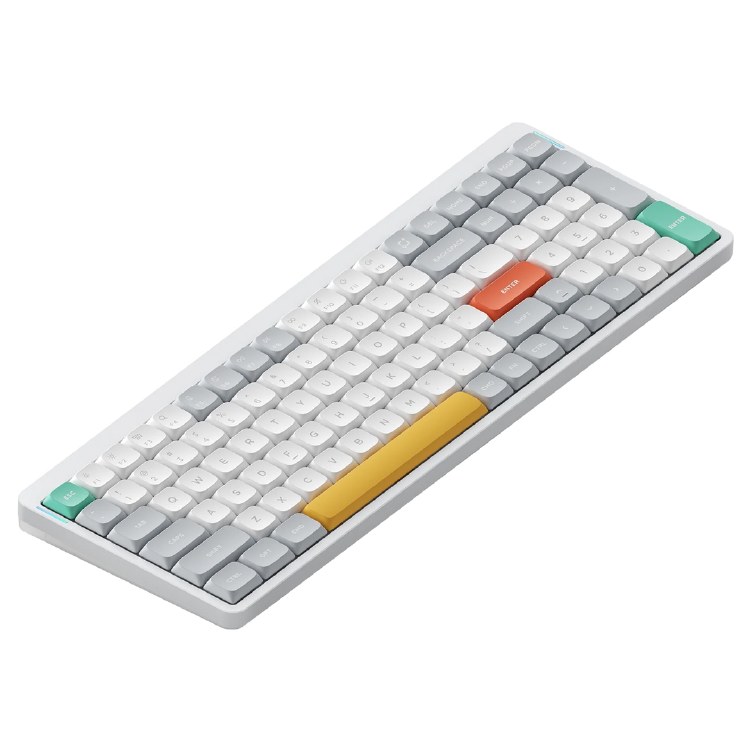 NuPhy Air96 V2 Low-Profile QMK/VIA Wireless Mechanical Keyboard (White) (Brown)