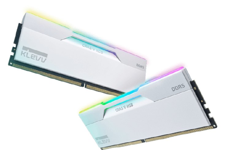 KLEVV CRAS V 32GB - 2 x 16GB, DDR5 6000MHz, CL30, Brilliant White - C1-KV-V-6000-32GBW