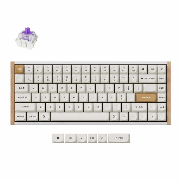 Keychron K2 HE Special Edition - Standard Profile, Wired and Wireless, Hot-Swappable, Gateron Double-Rail Magnetic Nebula Switch, White - KBKCK2HQ1