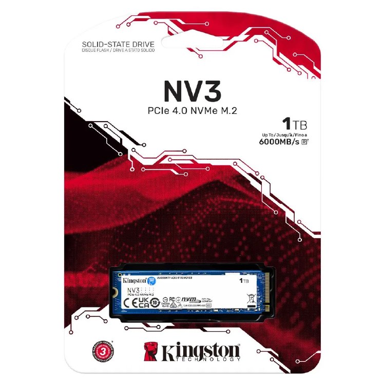 Kingston NV3 1TB - PCIe Gen 4 x4 M.2 NVMe SSD - SNV3S/1000G