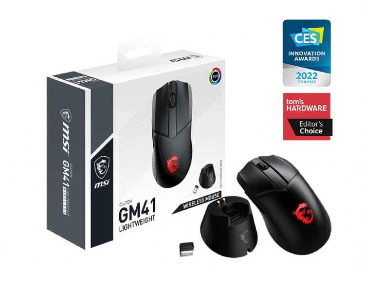 MSI CLUTCH GM41 LIGHTWEIGHT WIRELESS Wireless Gaming Mouse