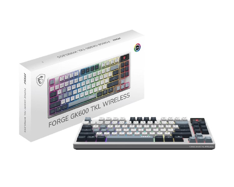 MSI FORGE GK600 TKL WIRELESS Gaming Keyboard (Sky Color)