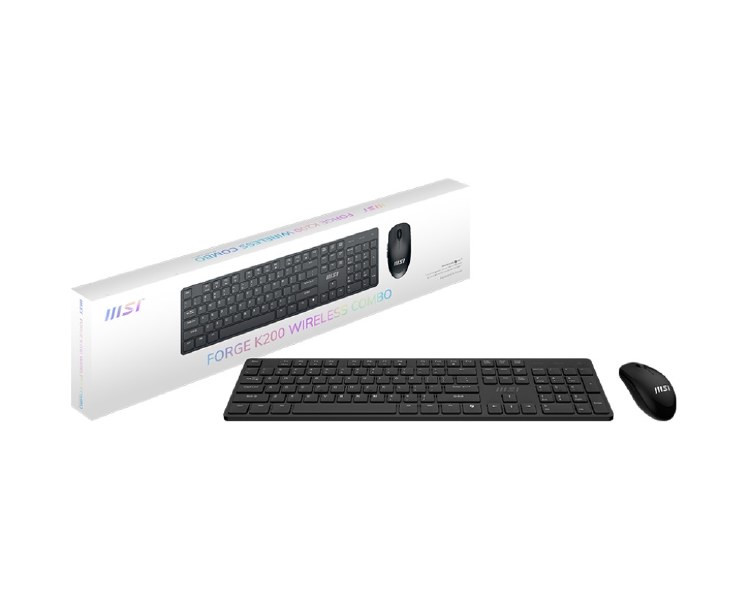 MSI FORGE K200 WIRELESS + FORGE M200 WIRELESS Wireless Keyboard + Mouse Combo