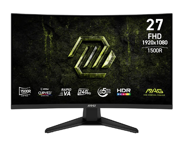 MSI MAG 275CF X24 - 27" Rapid VA, 1920 x 1080 FHD, 240Hz, 0.5ms, AMD FreeSync Premium