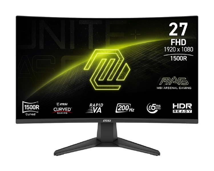 MSI MAG 276CF E20 - 27" Rapid VA, 1920 x 1080 FHD, 200Hz, 0.5ms, Adaptive-Sync