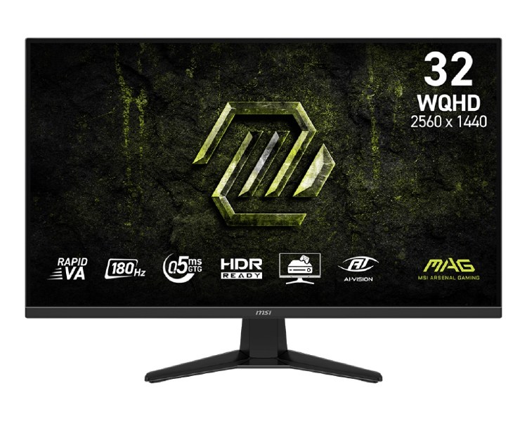 MSI MAG 325QF E18V - 31.5 Rapid VA, 2560 x 1440 WQHD, 180Hz, 0.5ms, Adaptive-Sync