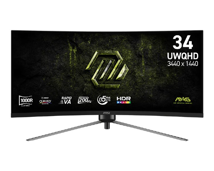 EX-DISPLAY: MSI MAG 345CQRF E20 - 34" Rapid VA, 3440 x 1440 UWQHD, 200Hz, 0.5ms, AMD FreeSync Premium