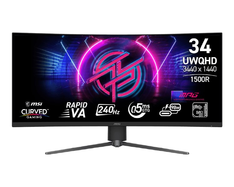 EX-DISPLAY: MSI MPG 346CQRF X24 - 34" Rapid VA, 3440 x 1440 UWQHD, 240Hz, 0.5ms, Adaptive-Sync