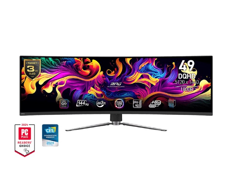 EX-DISPLAY: MSI MPG 491CQP QD-OLED - 49" QD-OLED, 5120 x 1440 DQHD, 144Hz, 0.03ms, AMD FreeSync Premium Pro