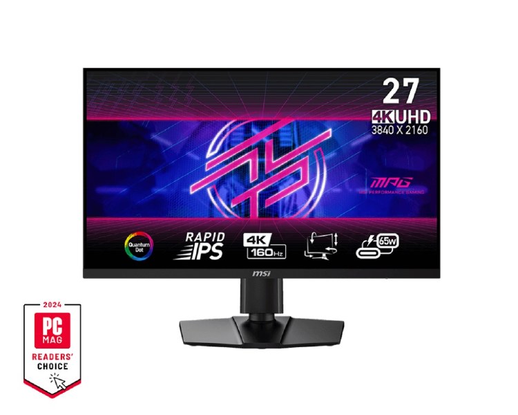 MSI MPG 274URF QD - 27" Rapid IPS, 3840 x 2160 UHD, 160Hz, 0.5ms, AMD FreeSync Premium/Quantum Dot