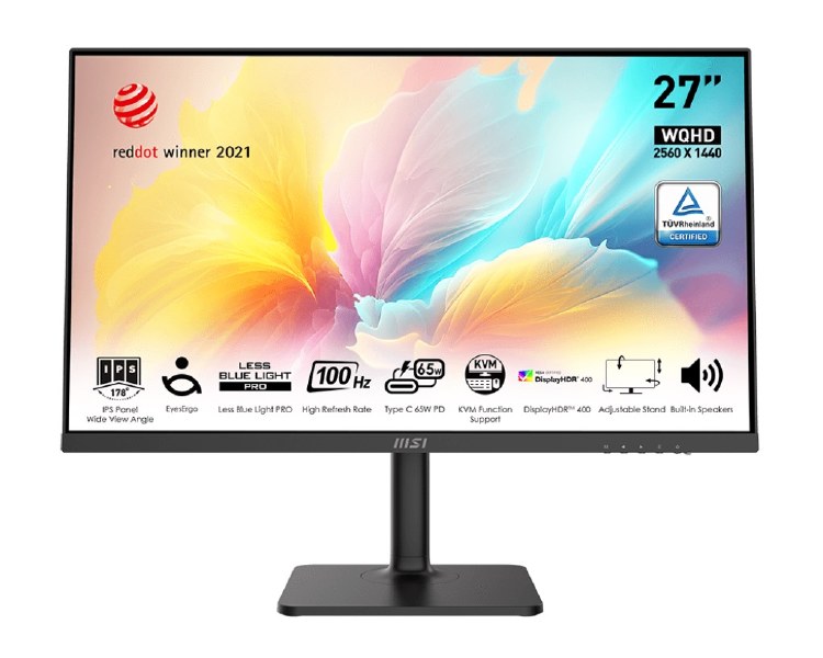 EX-DISPLAY: MSI Modern MD272QXP - 27" IPS 2560 x 1440 WQHD, 100Hz, 1ms