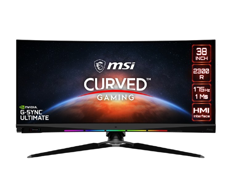 MSI Optix MEG381CQR Plus - 37.5" Rapid IPS, 3840 x 1600 UWQHD+, 175Hz, 1ms, G-Sync Ultimate