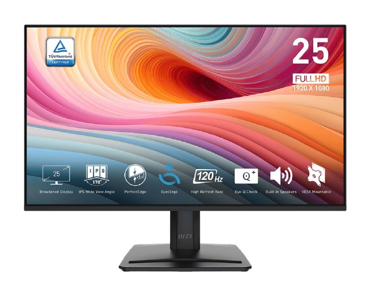 MSI PRO MP251 E2 - 24.5" IPS, 1920 x 1080 FHD, 120Hz, 1ms