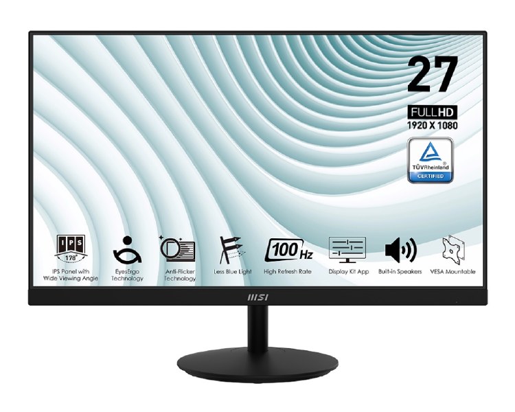 MSI PRO MP271A - 27" IPS, 1920 x 1080 FHD, 100Hz, 1ms