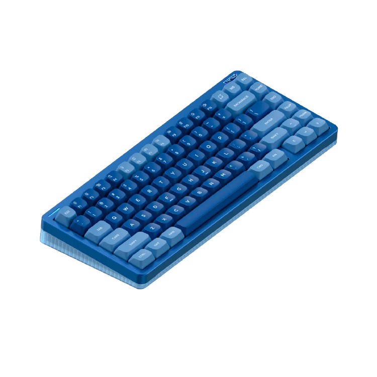 NuPhy Halo75 V2 - Standard Profile, Wired and Wireless, Hot-Swappable, Mint Switch, Blue Lagoon - KBNPHA75V2BLMT