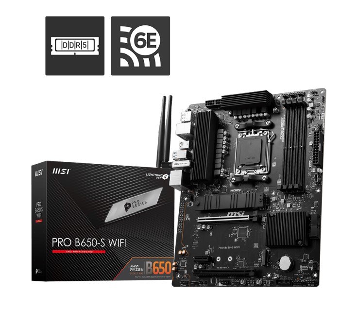 MSI PRO B650-S WIFI AMD Ryzen AM5 Motherboard