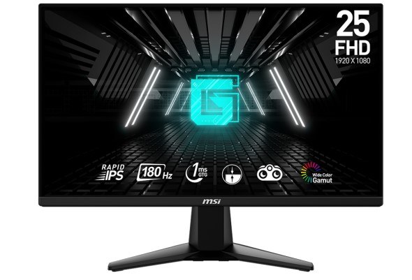 MSI G255F - 24.5" Rapid IPS, 1920 x 1080 FHD, 180Hz, 1ms, AMD FreeSync