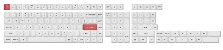 Double Shot PBT OSA Full Set 141 Keys Keycap Set (Black On White)