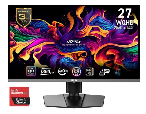 MSI MPG 271QRX QD-OLED - 26.5" QD-OLED, 2560 x 1440 WQHD, 360Hz, 0.03ms, AMD FreeSync Premium Pro