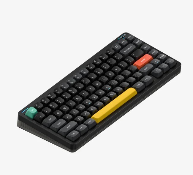 Nuphy Halo75 V2 Hot-Swappable RGB Backlight Wireless Mechanical Keyboard (Obsidian Black) (Mint Switch)