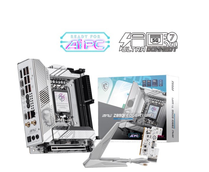 MSI MPG Z890I EDGE TI WIFI INTEL CORE ULTRA ITX MOTHERBOARD LGA 1851