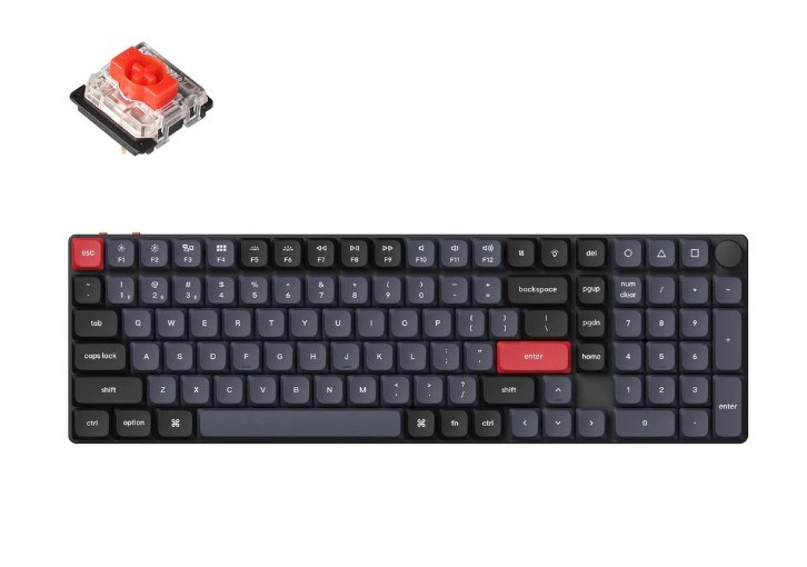 Keychron K17 Pro QMK/VIA Wireless Keyboard RGB Backlit Hot-Swappable Keychron K Pro Mechanical Keyboard (RED Switch)