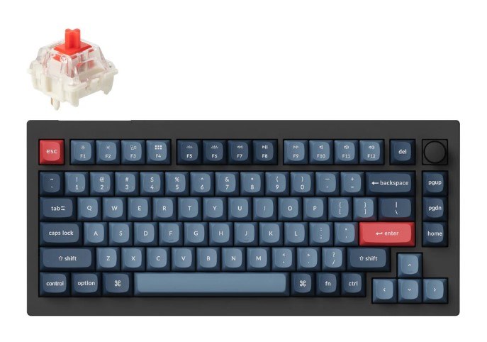Keychron V1 Max QMK/VIA Wireless Custom Mechanical Keyboard (Red Switch)