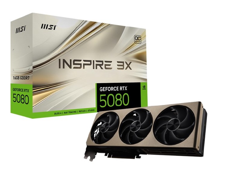 MSI GeForce RTX 5080 16G INSPIRE 3X OC