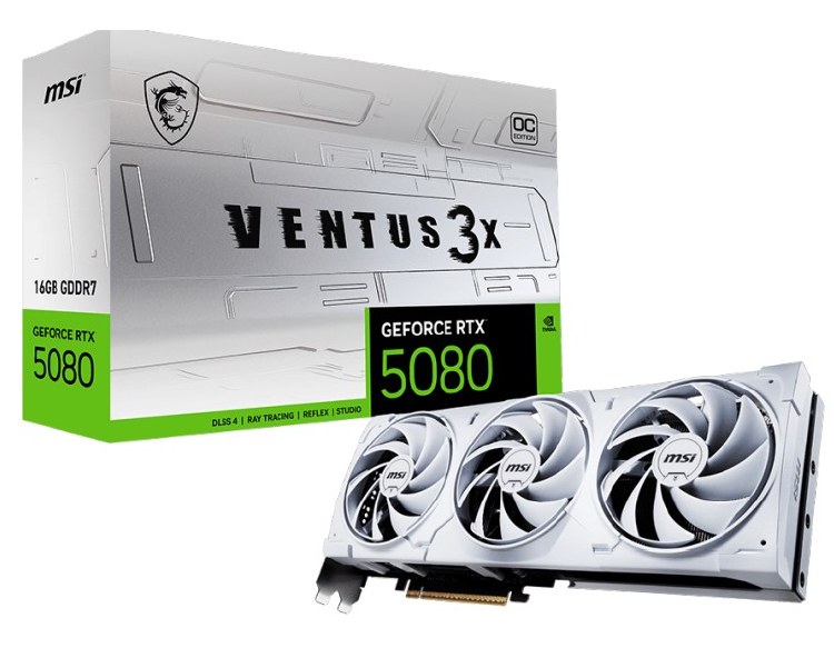 MSI GeForce RTX 5080 16G VENTUS 3X OC WHITE