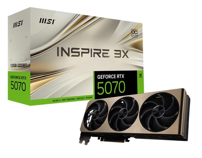 MSI GeForce RTX 5070 12G INSPIRE 3X OC