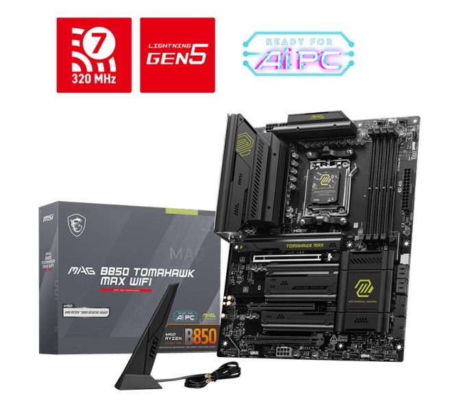 MSI MAG B850 TOMAHAWK MAX WIFI AM5 Motherboard