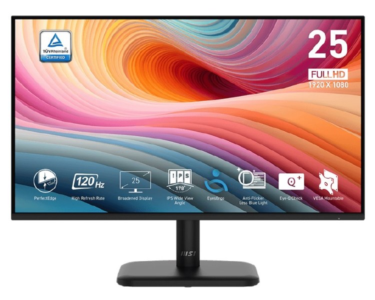 MSI PRO MP251L E2 - 24.5" IPS, 1920 x 1080 FHD, 120Hz, 1ms