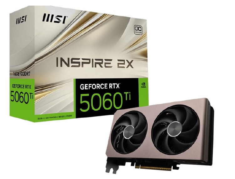 MSI GeForce RTX 5060 Ti 16G INSPIRE 2X OC
