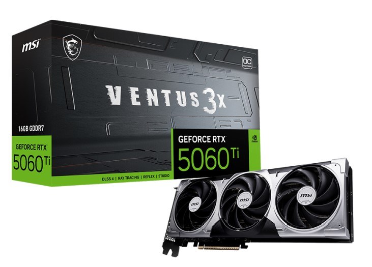MSI GeForce RTX 5060 Ti 16G VENTUS 3X OC