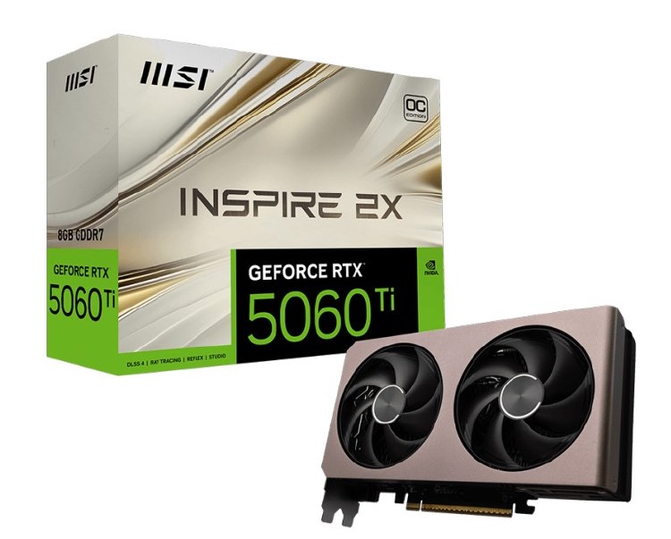 MSI GeForce RTX 5060 Ti 8G INSPIRE 2X OC