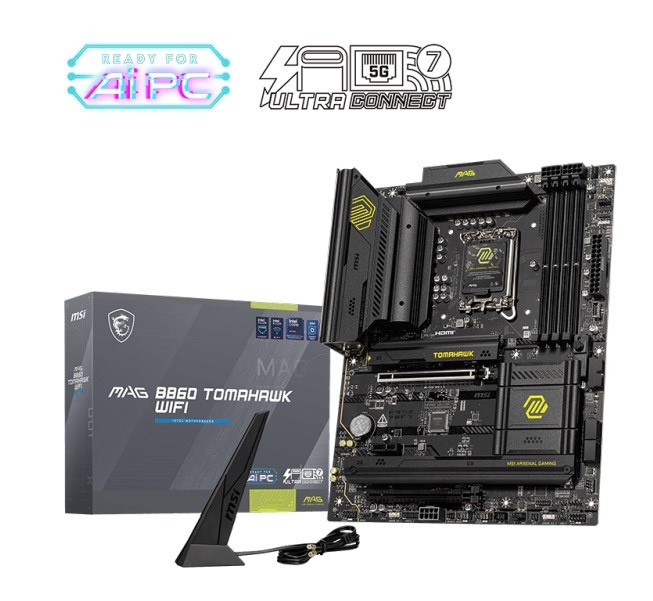 MSI MAG B860 TOMAHAWK WIFI INTEL CORE ULTRA MOTHERBOARD LGA 1851